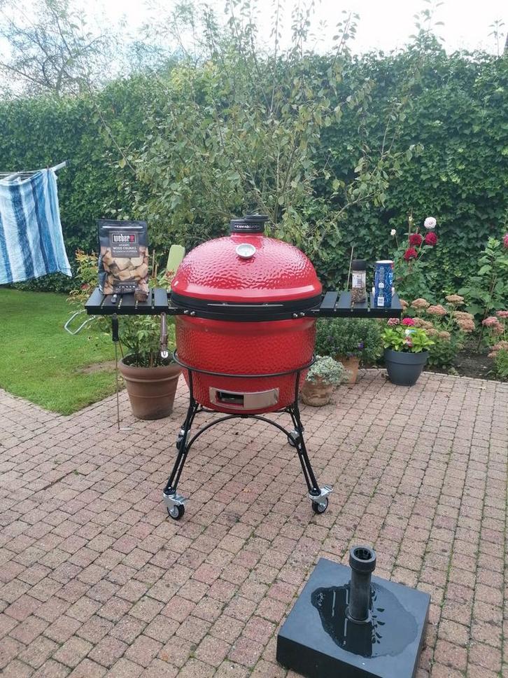 Kamado BIG Joe classic 1. Zeer compleet!!, Tuin en Terras, Houtskoolbarbecues, Ophalen