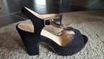 Zwarte sandalen, Zwart, Ophalen of Verzenden, Zo goed als nieuw, Schoenen met hoge hakken