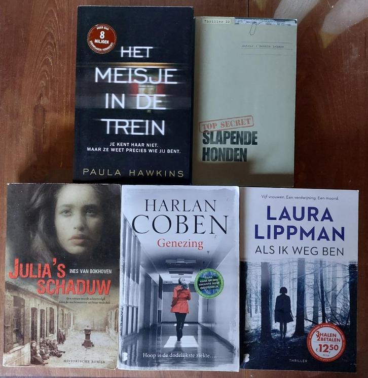 Boek - Thrillers 2 - 5 stuks, Boeken, Thrillers, Gelezen, Ophalen of Verzenden