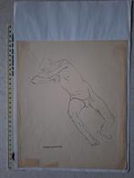 Tekening van Hugo Heyens "Naakte man" uit 1960, Ophalen of Verzenden