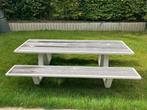 Tuinbank/Picnicbank van roestvrij staal, Tuin en Terras, Tuinbanken, Ophalen, Gebruikt, Aluminium
