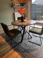 Table à manger ronde avec motif en marbre noir 105cm, Maison & Meubles, Tables | Tables à manger, Comme neuf, Synthétique, 100 à 150 cm