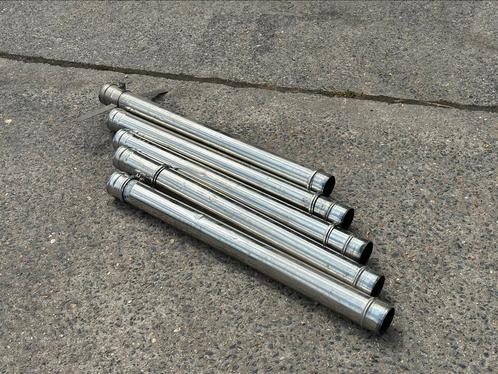 Schouwbuizen Inox 80mm | 5x 1m, Doe-het-zelf en Bouw, Buizen en Afvoer, Inox, Ophalen