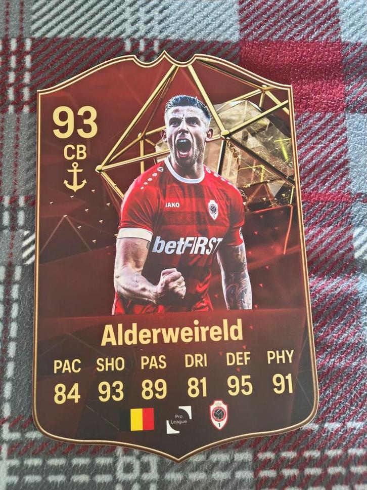 Voetbalkaartje (35cmx23cm) - Toby Alderweireld / Antwerp, Hobby & Loisirs créatifs, Autocollants & Images, Comme neuf, Image, Enlèvement