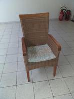 Rieten stoel, Huis en Inrichting, Stoelen, Ophalen, Bruin, Riet of Rotan, Zo goed als nieuw