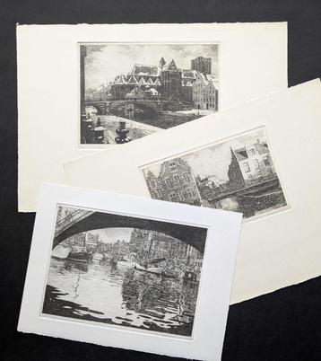 LOT van 3 etsen Gent - anoniem  beschikbaar voor biedingen
