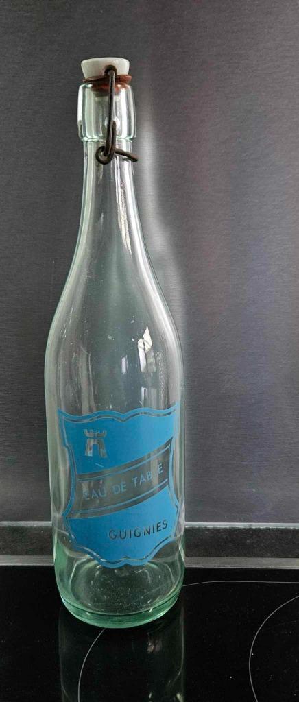 Ancienne bouteille Eau de Table Guignies Allard Groetembril, Antiek en Kunst, Antiek | Glaswerk en Kristal, Ophalen of Verzenden