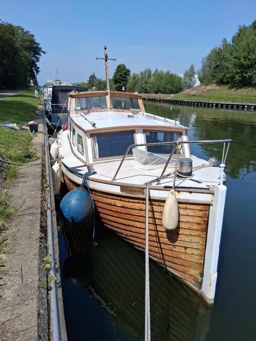 Houten motorjacht 1935 – karaktervol project, vaar klaar, Watersport en Boten, Motorboten en Motorjachten, Gebruikt, Hout, 9 tot 12 meter
