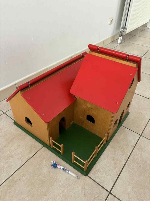 Houten speelgoedboerderij, Kinderen en Baby's, Speelgoed | Houten speelgoed, Zo goed als nieuw, Overige typen, Ophalen