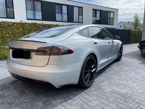 Tesla S Dual Motor, Auto's, Tesla, Particulier, Model S, Zilver of Grijs, Zwart, Leder en Stof, Vierwielaandrijving, Dealer onderhouden