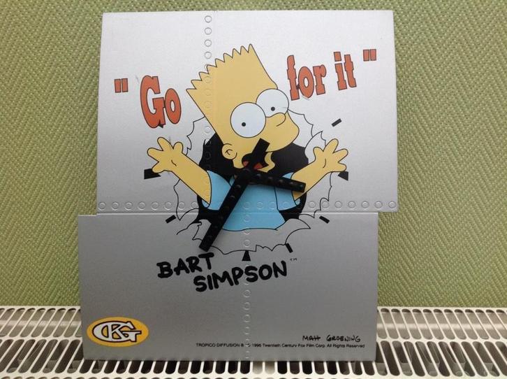 Bart Simpson wandklok "Tropico diffusion 1996", Verzamelen, Stripfiguren, Zo goed als nieuw, Gebruiksvoorwerp, Overige figuren