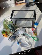 Klein aquarium met zuurstofpompje en andere accesoires, Dieren en Toebehoren, Ophalen, Zo goed als nieuw