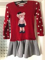 Rood/grijze jurk van Mayoral, maat 122, Kinderen en Baby's, Kinderkleding | Maat 122, Mayoral, Meisje, Ophalen of Verzenden, Zo goed als nieuw