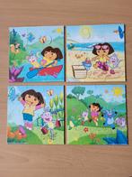 4 puzzels Dora (6-9-12-16 stukjes), Zo goed als nieuw, Ophalen