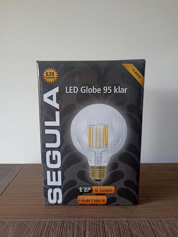 Nieuwe segula globe 95 klar LED lamp, 6Watt, E27, filament 