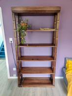 Prachtige warme open boekenkast van hout, Huis en Inrichting, Ophalen, Gebruikt
