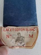 Lacet coton blanc, Antiquités & Art, Antiquités | Vêtements et Textile, Enlèvement ou Envoi, Lacet coton blanc