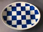 Boch damier ovale schaal wit blauw, Antiek en Kunst, Ophalen