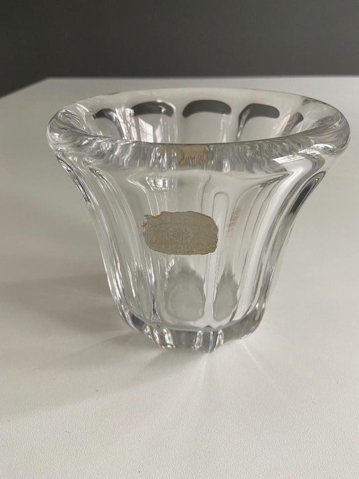 Vaas kristal Val Saint Lambert, Huis en Inrichting, Woonaccessoires | Vazen, Ophalen of Verzenden