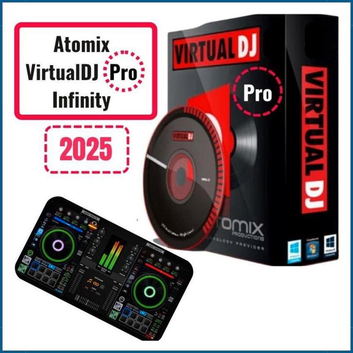 Atomix VirtualDJ 2025 Pro Infinity, Computers en Software, Audio-software, Nieuw, Windows, Ophalen