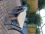 Tafel met 6 stoelen, Tuin en Terras, Tuintafels, Ophalen, Gebruikt, Rechthoekig, Hout