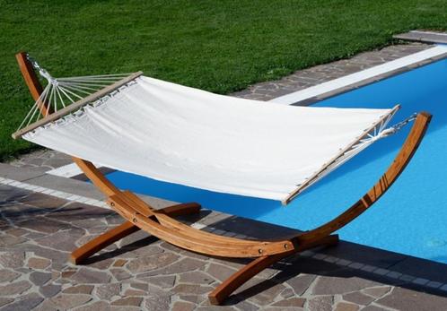 Hangmat met standaard XL de luxe - 3.2 m - Nieuw!, Jardin & Terrasse, Hamacs, Neuf, Une personne, Avec support, Pliant, Pliable