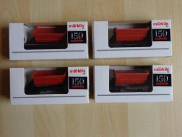 Marklin ho DB 4413 Lot de 4 Wagons à benne basculante. beschikbaar voor biedingen