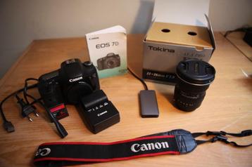 Canon EOS 7D + Tokina 11-16mm f.28 Aspherical etc beschikbaar voor biedingen