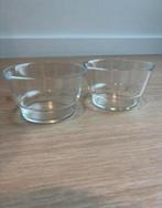 2 glazen kommetjes, Huis en Inrichting, Keuken | Servies, Ophalen, Kom(men), Effen, Glas