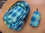 DAKINE sac à dos et poche stylo, Comme neuf, Bleu, 30 à 40 cm, Sac à dos