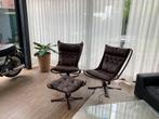 Vintage: sigurd ressel falcon chair set, Huis en Inrichting, Fauteuils, Ophalen, Zo goed als nieuw, Hout