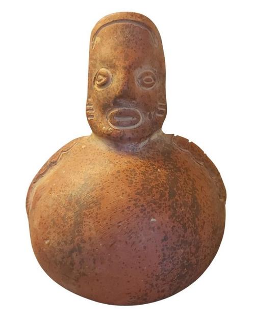 Terracotta Rituele Drinkkan – Mexicaanse Volkskunst, Antiek en Kunst, Kunst | Niet-Westerse kunst, Ophalen