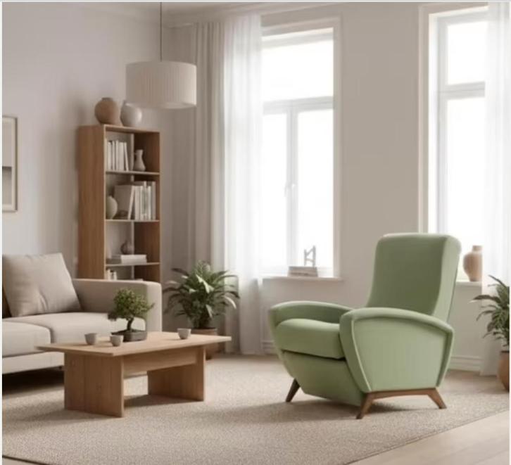 vintage-scandinavian-1960-relax-armstoel, Maison & Meubles, Fauteuils, Enlèvement