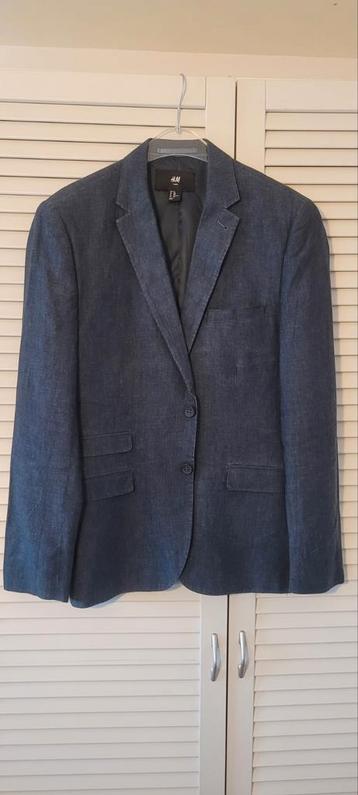 Linnen kostuumvest navy blue maat 50 beschikbaar voor biedingen