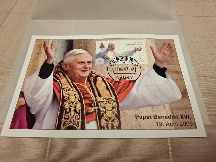 Herdenkingskaart paus Benediktus XVI, Postzegels en Munten, Postzegels | Europa | Duitsland, Ophalen of Verzenden