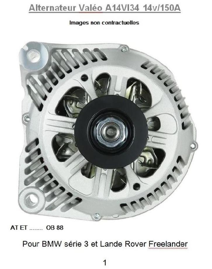 Alternateur BMW série 3 type A14vi34, Auto-onderdelen, Accu's en Toebehoren, BMW, Rover, Land Rover, Ophalen of Verzenden