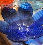 Bol Vintage en forme de feuille (en verre bleu), Antiquités & Art, Enlèvement ou Envoi