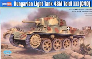 HOBBY BOSS 82479 hungarian light tank 43m toldi III C40 1/35 disponible aux enchères