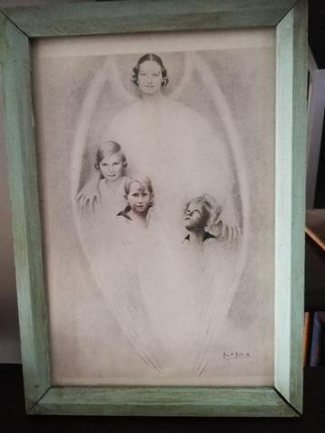 Tekening Koningin Astrid, Renee Kueller, 1936. beschikbaar voor biedingen