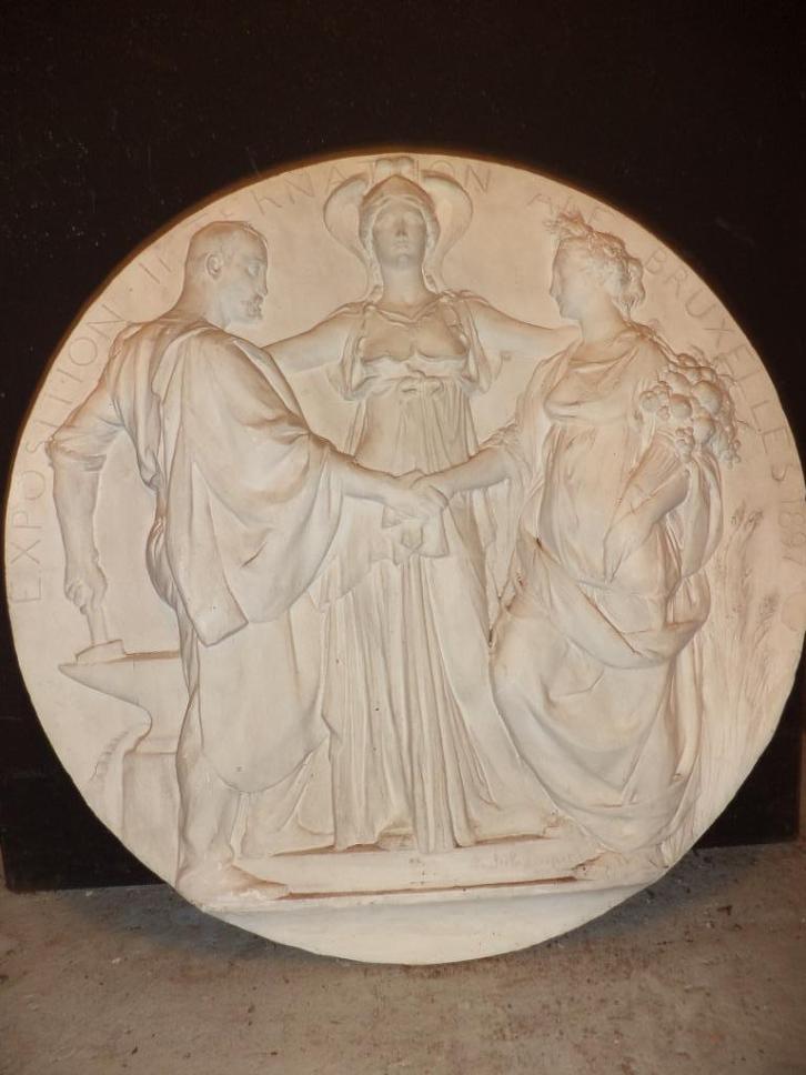1879 Jules LAGAE Ph. WOLFERS 70cm exposit internationale BXL, Antiek en Kunst, Kunst | Beelden en Houtsnijwerken, Ophalen