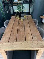 Eettafel 6 personen, Huis en Inrichting, Tafels | Eettafels, Ophalen, Gebruikt, 100 tot 150 cm, Rustiek