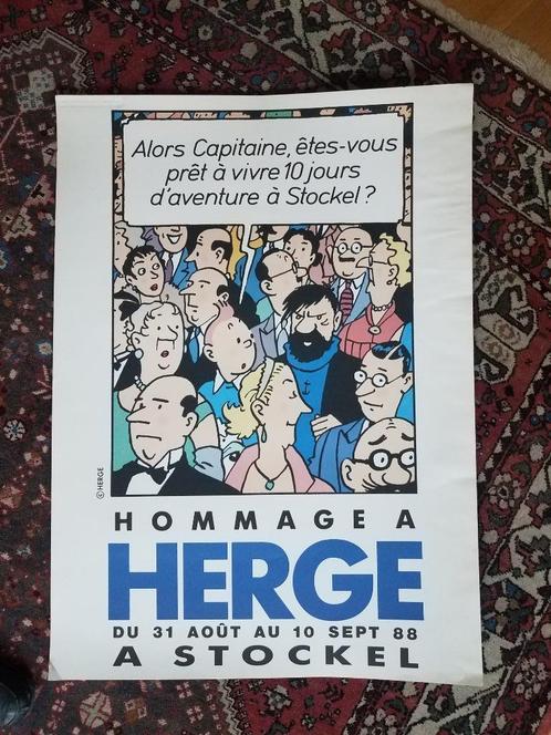 Zeefdruk van Kuifje, Verzamelen, Stripfiguren, Zo goed als nieuw, Plaatje, Poster of Sticker, Kuifje, Ophalen of Verzenden