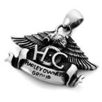 Pendentif motard en acier inoxydable Harley Owners Group, Bijoux, Sacs & Beauté, Pendentifs, Enlèvement ou Envoi, Neuf