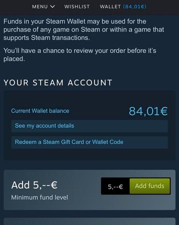 Steam gift card €80 