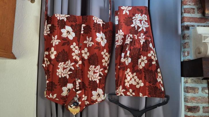 Dames set blouse en broek Caribbean maat M nieuw., Kleding | Dames, Badmode en Zwemkleding, Zo goed als nieuw, Overige typen, Rood