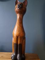 Grote massief houten kat (zie foto's), Antiek en Kunst, Curiosa en Brocante, Ophalen of Verzenden