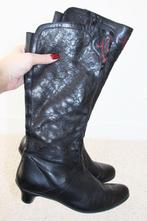 Prachtige Exclusieve Leren Durea Laarzen s27 (H7½/41) € 95,-, Kleding | Dames, Schoenen, Hoge laarzen, Durea, Verzenden, Zwart