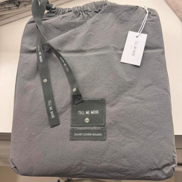 Dekbedhoes in zakje (2stuks), Huis en Inrichting, Slaapkamer | Beddengoed, Nieuw, Dekbedovertrek, Eenpersoons, Grijs, Ophalen of Verzenden