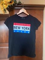 Zwart T-shirt met New York-patroon xs, Zo goed als nieuw