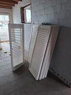 Lattes en bois blanches - pliables comme protection solaire, Bricolage & Construction, Enlèvement